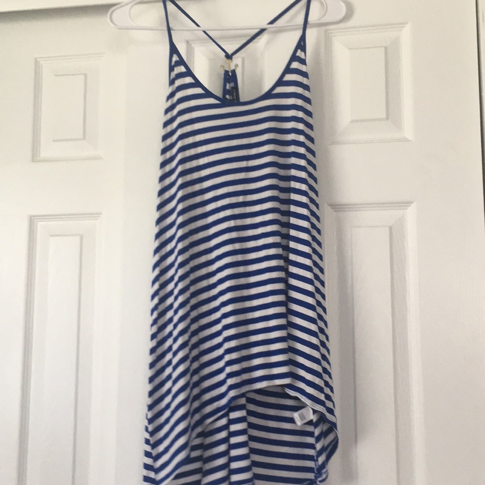 White and blue tank!